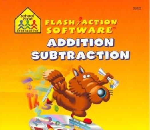 School Zone: Flash Action Addition & Subtraction PC CD learn mathematics game!