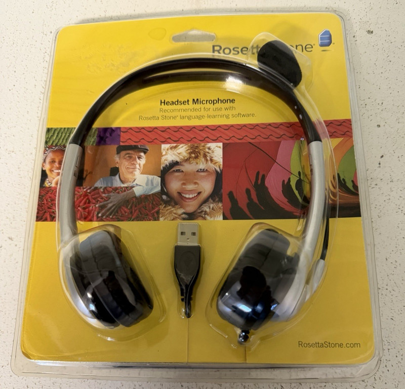 NEW Rosetta Stone Headset Microphone USB For Language Learning Software, c2009