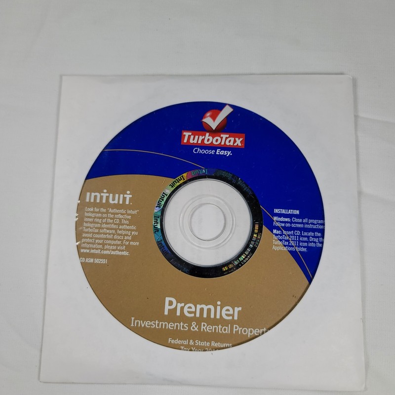 2011 TurboTax Premier, Investment And Rental Property. Fed and State. Intuit gallery