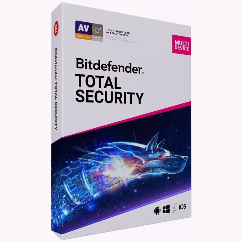 Bitdefender Total Security 3 Years 6 Devices (Windows,Mac,Android Devices) + VPN