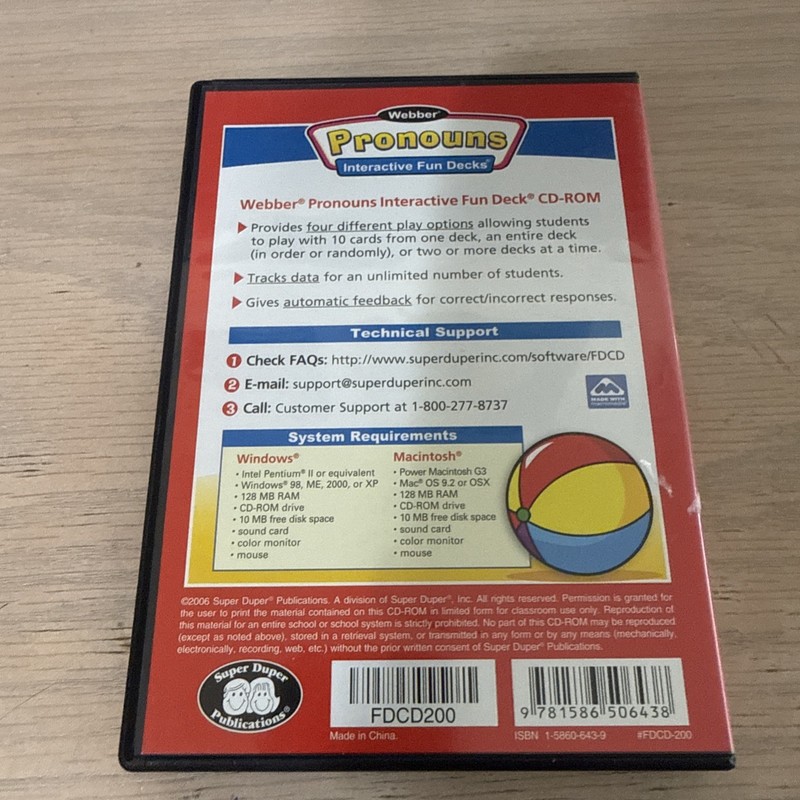 Webber Pronouns Interactive Fun Decks (CD-ROM) gallery