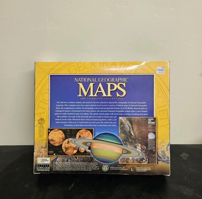 National Geographic Maps Complete CD ROM PC Education Vintage Retro gallery