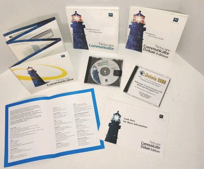 Netscape Communicator Deluxe Edition Manuals & CDs Lot – Complete Set