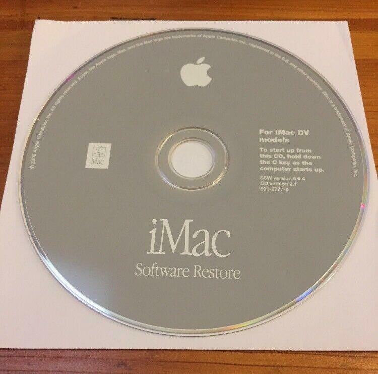 Vintage 2000 iMac DV Macintosh Mac SSW 9.0.4 Software Restore Disc CD 2.1