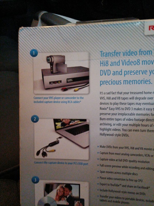 Roxio Easy VHS to DVD 3 Convert Old Home Movies VHS Tapes To DVD 253000 NIB gallery