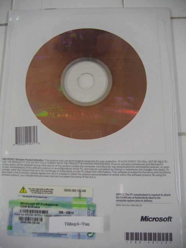 MICROSOFT WINDOWS XP PROFESSIONAL w/SP2 FULL OPERATING SYSTEM MS WIN PRO=SEALED= gallery