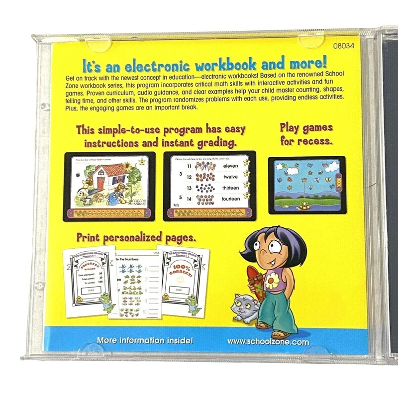 School Zone Transition Math K-1 CD-ROM Educational Homeschool Computer Game gallery