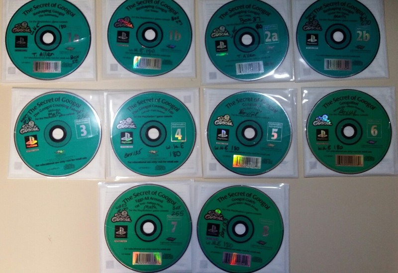 (LOT OF 10) Lightspan Adventures Disks! Complete set THE SECRET of GOOGOL(1A-8)