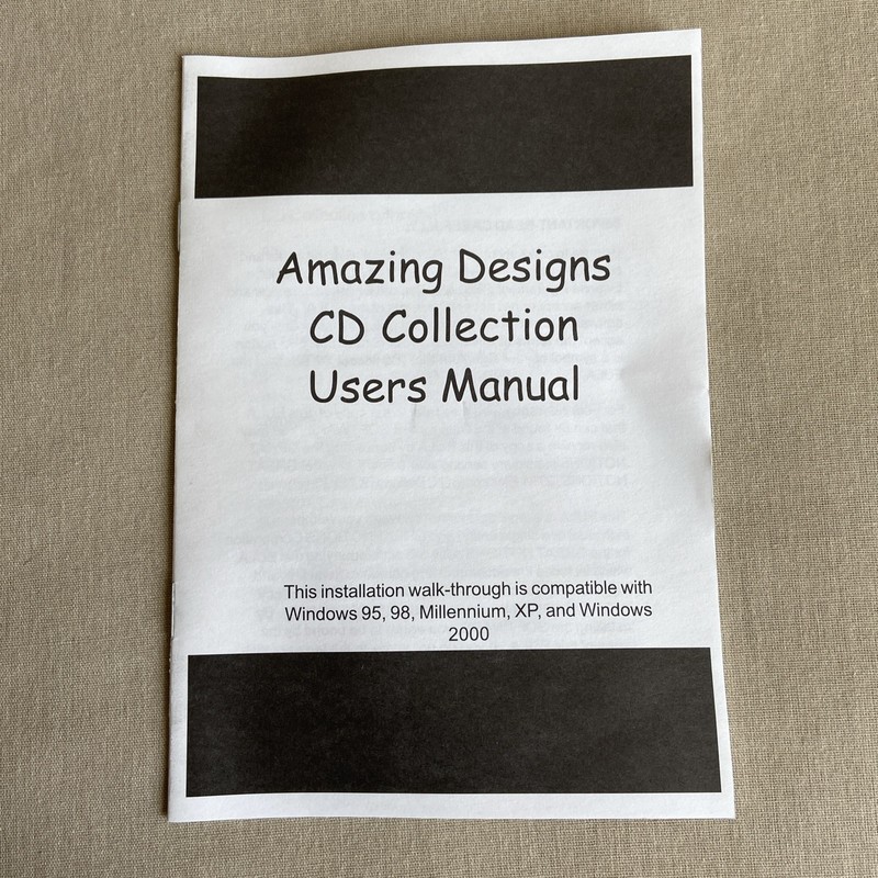 Amazing Designs: Embroidery Solutions (PC CD-ROM 2002) AD-PROMO4 Software Demo + gallery