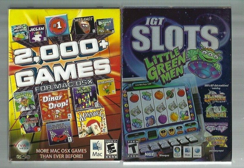 Little Green Men IGY Slots & 2,000 Games CD Roms For MAC Excellent Condition