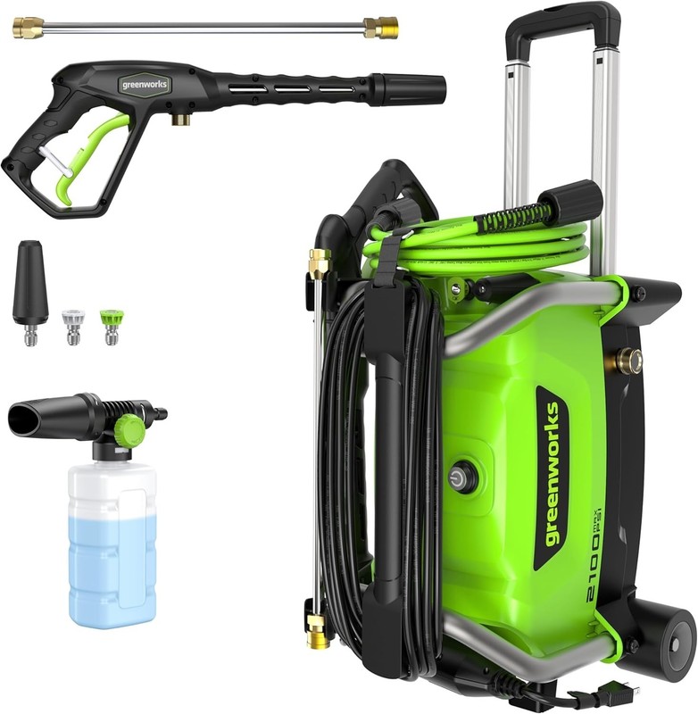 Hidrolavadora eléctrica compacta de 2100 PSI (certificación SGS), 1,2 GPM y 13 A gallery