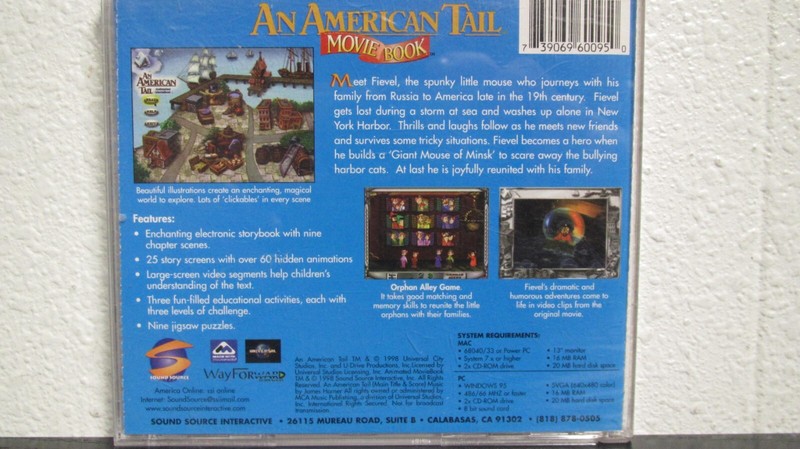 An American Tail Animated Movie Book (PC, 1998) By Sound Source gallery