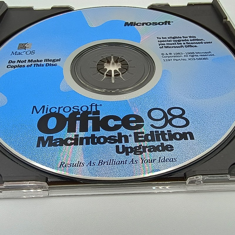 Microsoft Office 98 Macintosh Edition CD-ROM with CD Key Vintage Mac Software gallery