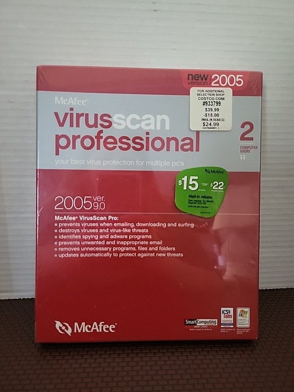 McAfee Internet Security Suite 2005 Version 7.0 – Vintage Software PC Win 98/XP