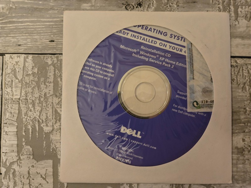Microsoft Windows XP Home Edition SP2 Dell Reinstallation CD Disc w Code