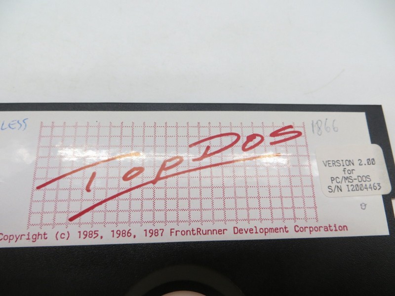 5.25" Floppy Disk TOP DOS Version 2.00 for PC/MS-DOS 1987 computer program gallery