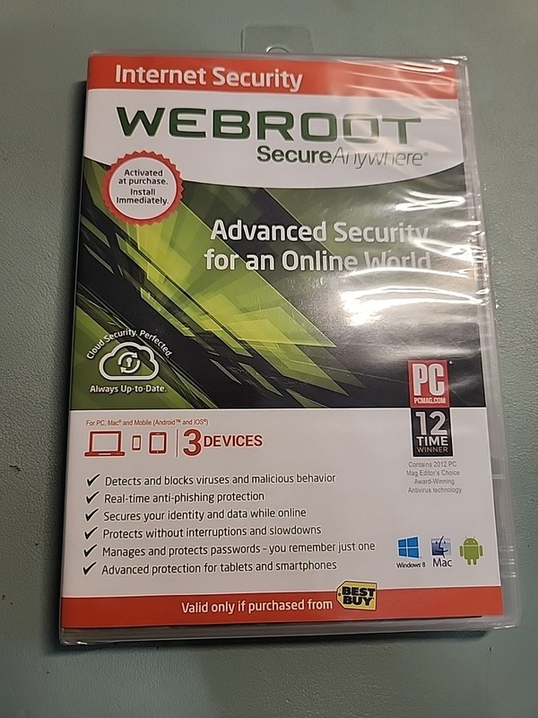 Webroot SecureAnywhere Internet Security - Full Version for Windows & Mac...