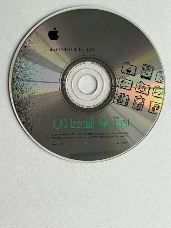 Apple Macintosh LC 520 Restore CD 691-0092-A