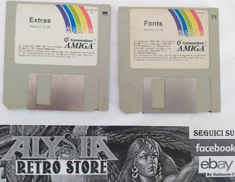 Amiga Extra and Fonts Version 2.05 – Commodore Amiga (1991) 367824-04 367825-03