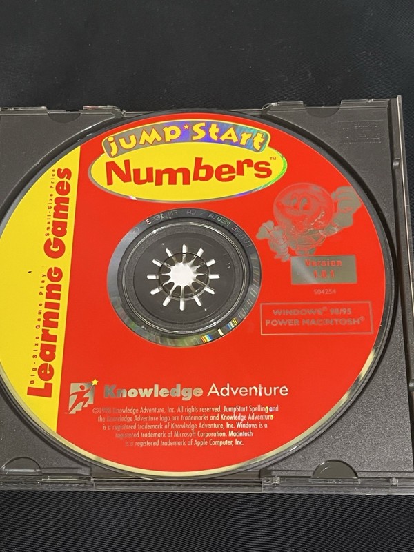 VINTAGE PC LEARNING GAME JUMP START NUMBERS CD ROM WIN 98/95 gallery