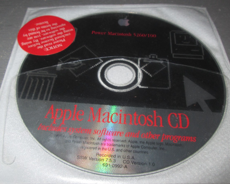 Apple Power Macintosh 5260/100 CD System Software 1996