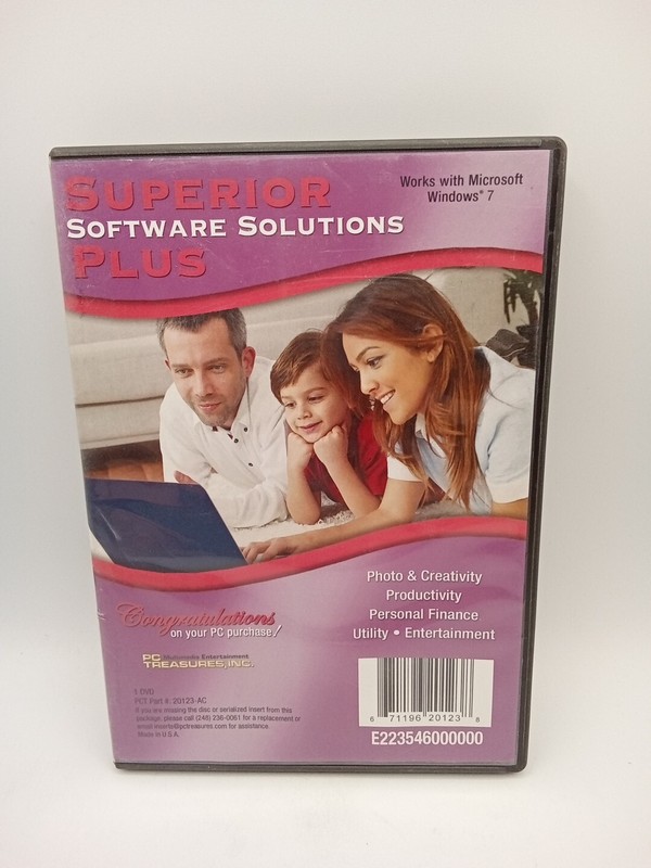 SUPERIOR SOFTWARE SOLUTIONS PLUS PC DVD-ROM SOFTWARE For Windows 7 Used