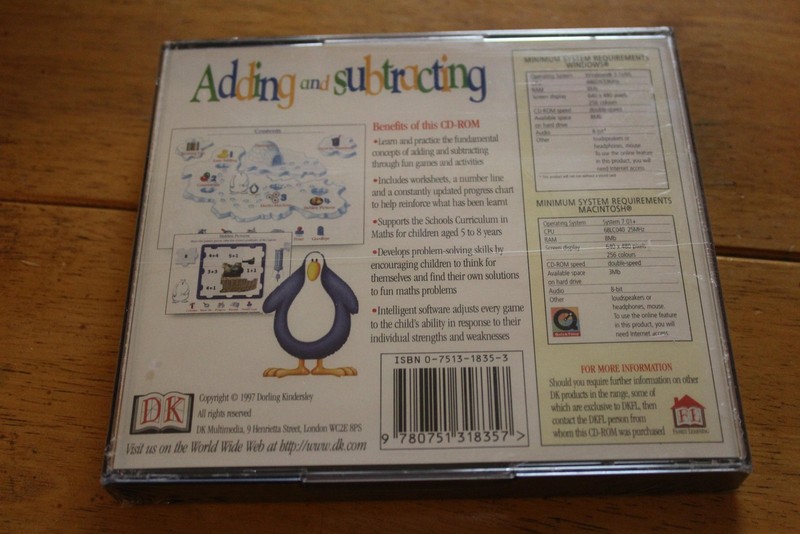 DK Multimedia My First Maths Adventure Adding Subtracting PC CD-ROM NEW Sealed gallery