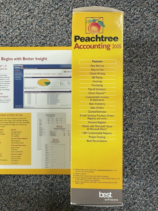 Vintage Sage Peachtree Accounting 2005 Windows PC Software gallery
