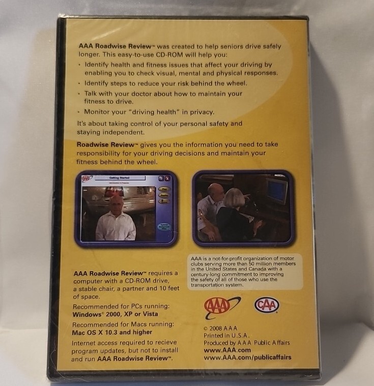 AAA Roadwise Review Help Seniors Drive Safely Longer PC DVD-Rom New gallery