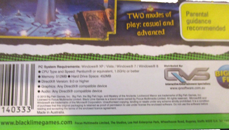 Mystery Of The Ancients Lockwood Manor Hidden Object PC CD-ROM PG 2013 Big Fish gallery