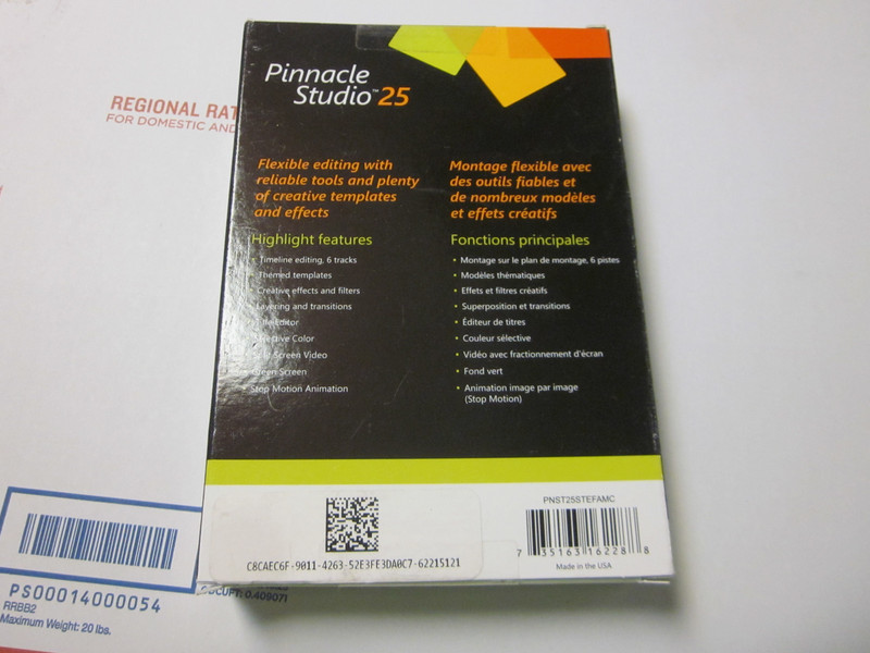 Pinnacle Studio 25 Digital download New RETAIL BOX gallery