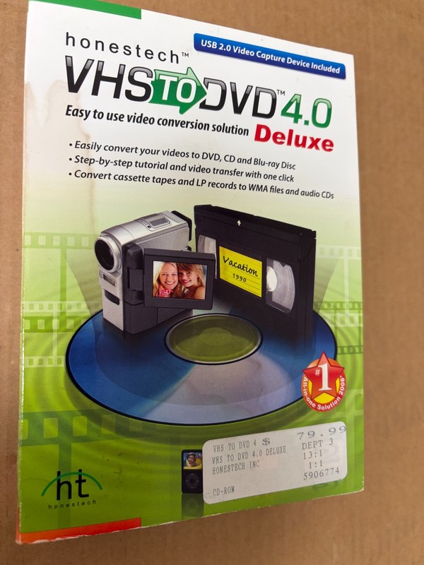 New _ Honestech VHS to DVD 4.0 Deluxe LP & Cassette to CD & WMA file converter