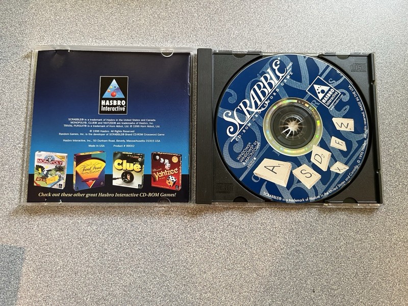 Scrabble Hasbro CD-ROM Crossword Game for Windows 3.1, WIN95, and MAC gallery