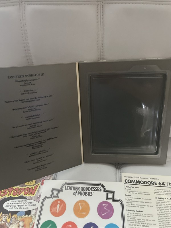 Leather Goddesses Of Phobos COMMODORE 64 128 Big Box Game CIB 5.25 Floppy 1541 gallery