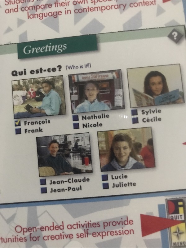 Discovering French Interactive Bleu Level B w/Teacher's Guide CD ROM 1994 gallery