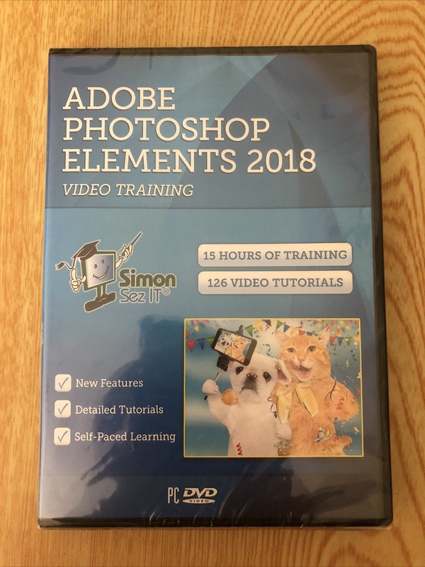 Adobe Photoshop Elements 2018 Video Training PC-DVD – Simon Sez It