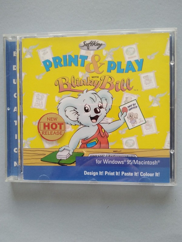 BLINKY BILL Print & Play - Papercraft CD Rom - Softkey