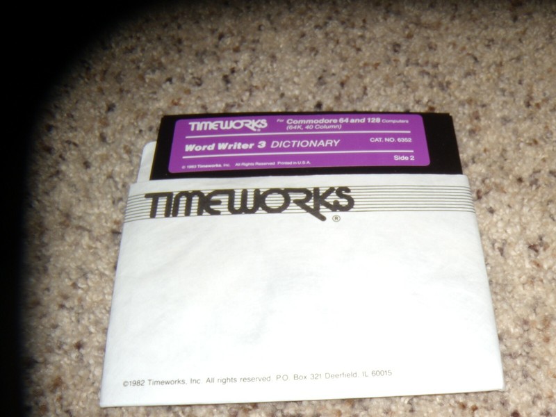 Word Writer 3 Dictionary Commodore 64 and 128 Program on 5.25″ disk