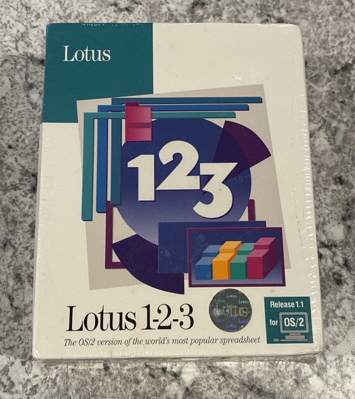 1991 Lotus 123 Release 1.1 OS/2 Brand New Factory Sealed