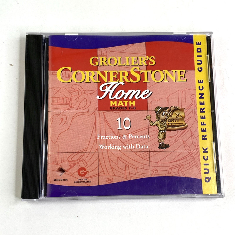 Grolier’s Cornerstone Home Math 10 Grades 7-8 WIN/MAC CD-ROM