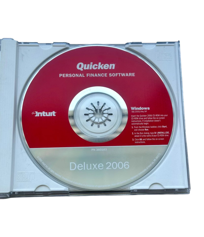 Quicken Deluxe 2006 for Windows 98/2000/Me/XP NOT FOR WINDOWS 10 OR 11