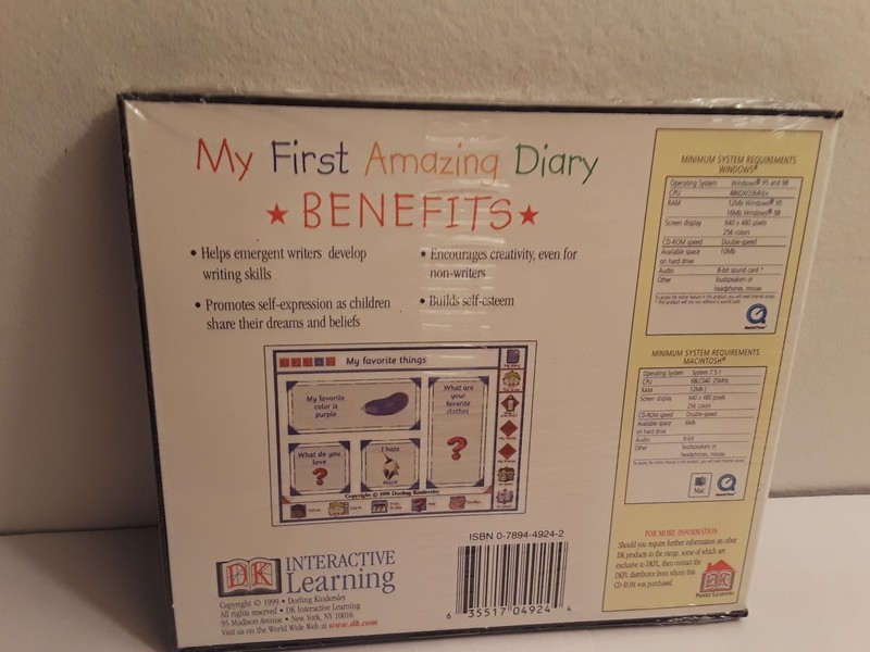 My First Amazing Diary Ages 5-8 (Windows/Mac, 1999, DK) New gallery