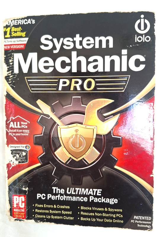 iolo System Mechanic Pro PC Tune Up Software 2011 Windows 7, 8, Vista, or XP