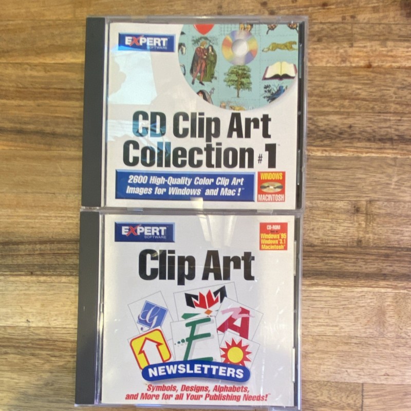Expert Software CD Clip Art Collection #1 & Newsletters Windows/Mac CD-ROM