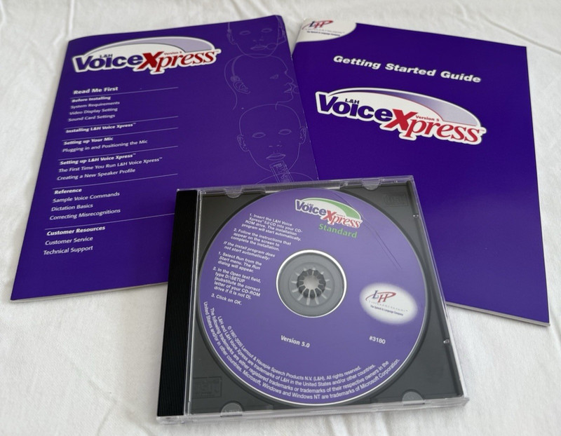 Vintage L&H, Voice Xpress Standard PC Software Version 5 (PC, CD-ROM) 1997-2000