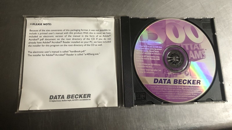 Data Becker 500 for Palm OS Computing Platform CD Rom Free USA SHIPPING gallery