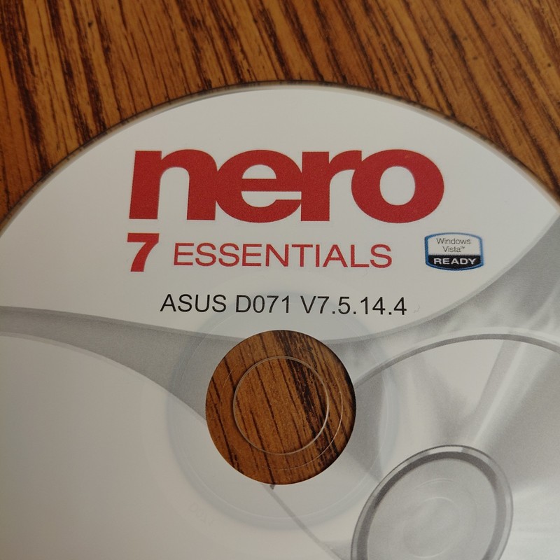 Nero 7 Essentials 2008 Asus D071 V7.5 14.4 Software Disc gallery