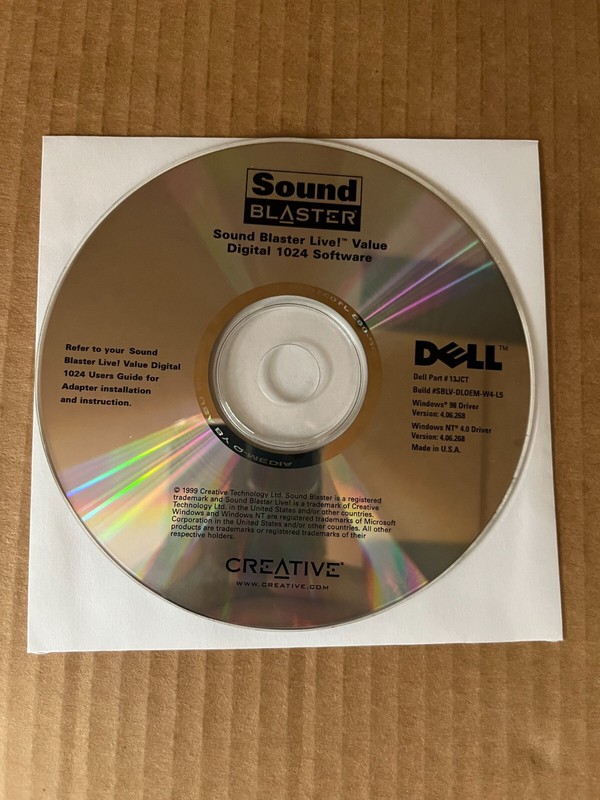 Dell Sound Blaster Live! Value Digital 1024 Software CD-ROM