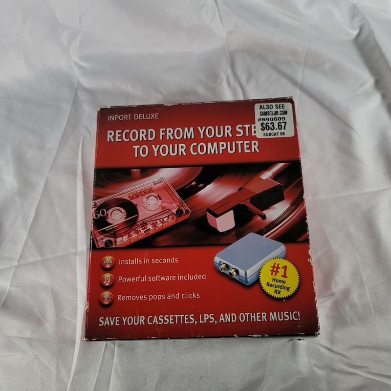 Xitel Inport Deluxe Software Record From Your Stereo To Your Computer New In Box