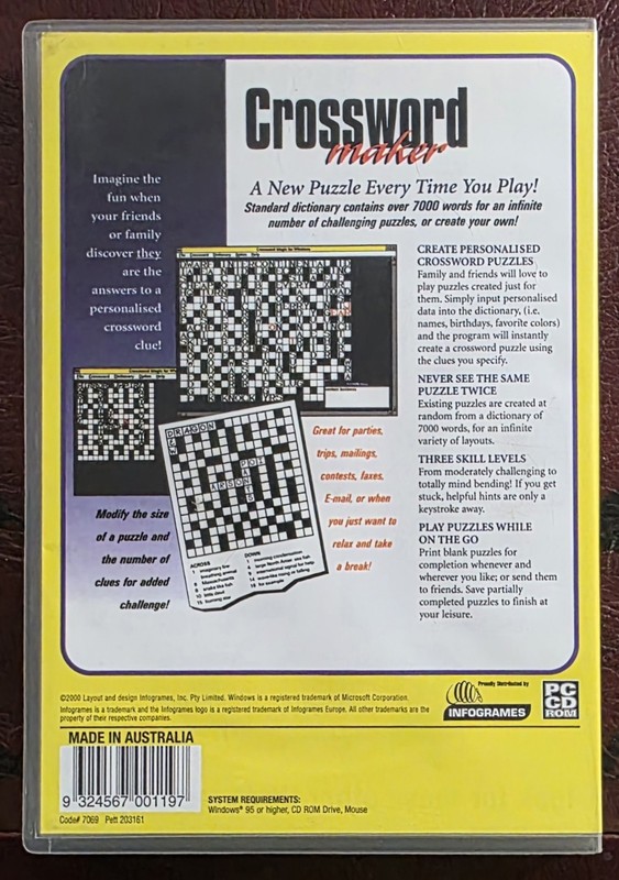 † Crossword Maker • PC CD-ROM • Impulse Software • FREE postage!! gallery